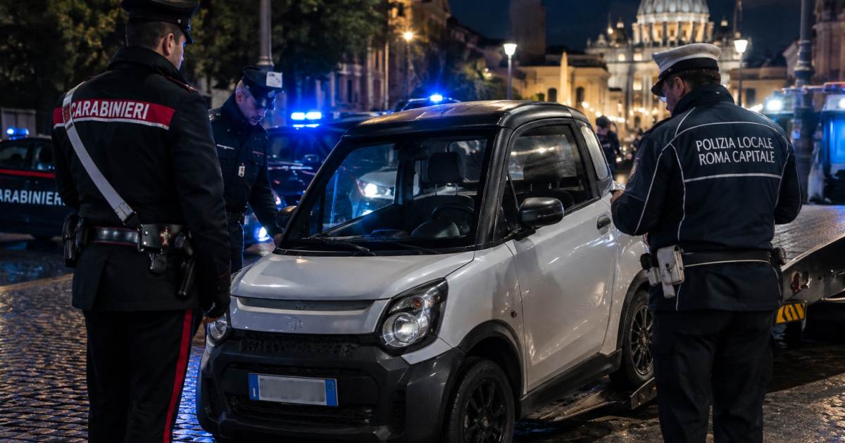 Aggressioni con la minicar: Carabinieri e Polizia Locale di Roma Capitale sequestrano una minicar e denunciano due persone
