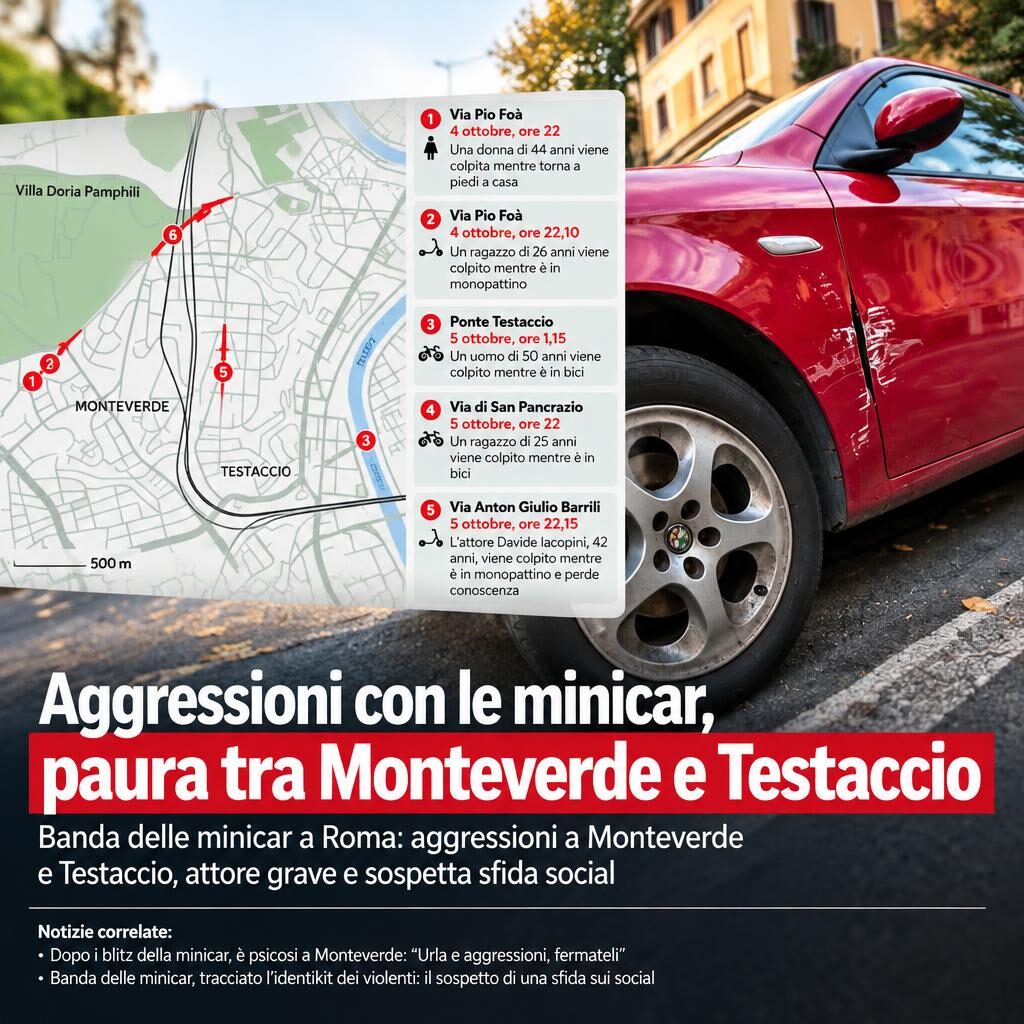 Aggressioni con le minicar, paura tra Monteverde e Testaccio