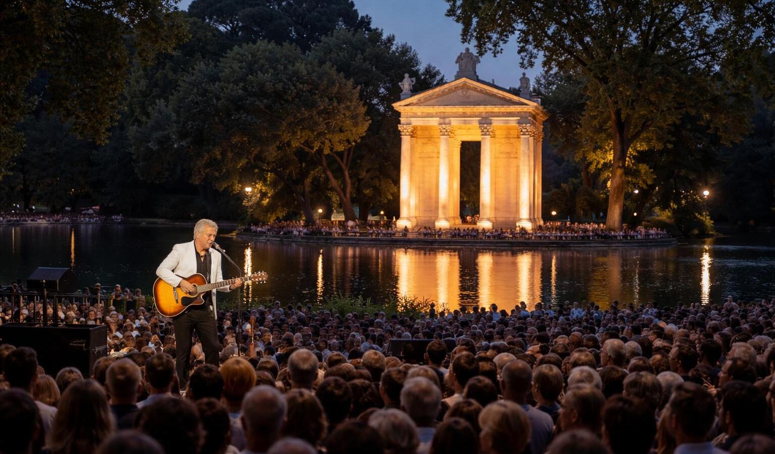 Baglioni a Villa Borghese: sette sere per capire che Roma canta ancora