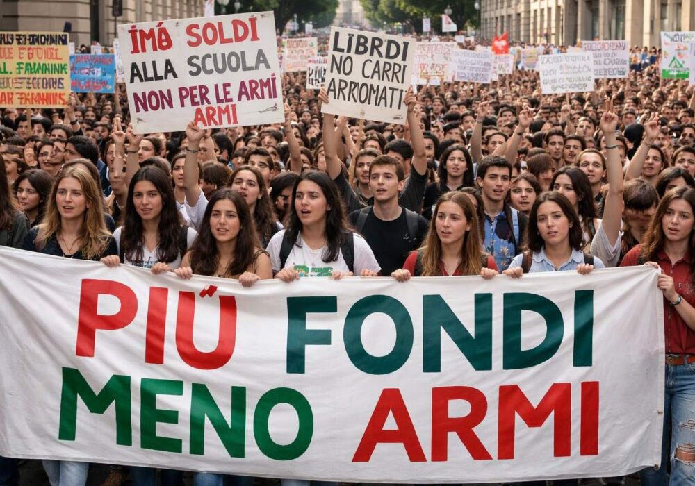 Scuole e università in piazza: “Più fondi, meno armi”