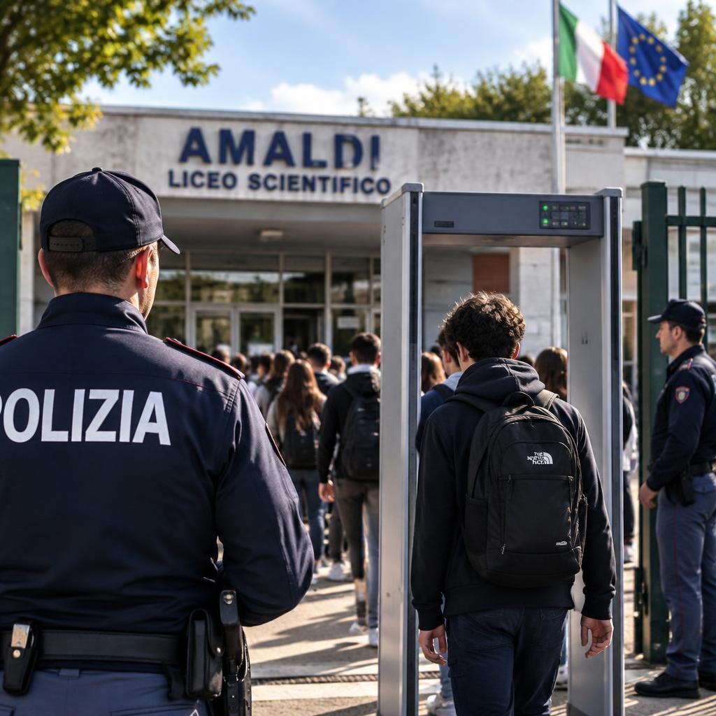 Allarme all’Amaldi, i messaggi anonimi fanno scattare i metal detector