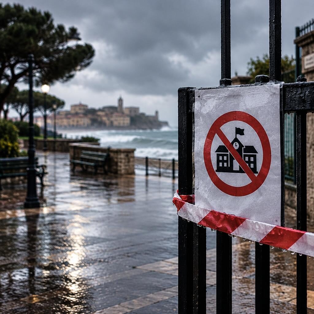 Allerta arancione ad Anzio: chiuse scuole, parchi e cimiteri