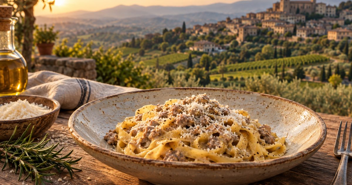 Anagni e la Ciociaria rurale: fettuccine al ragù bianco tra colline e borghi