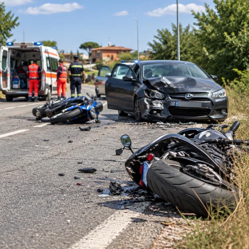 Boccea, scontro tra auto e due moto: muore un 33enne