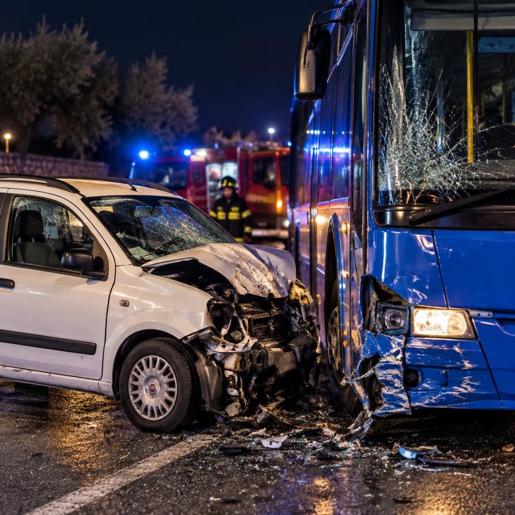 Capena, scontro frontale tra Panda e bus Cotral: muore un 82enne