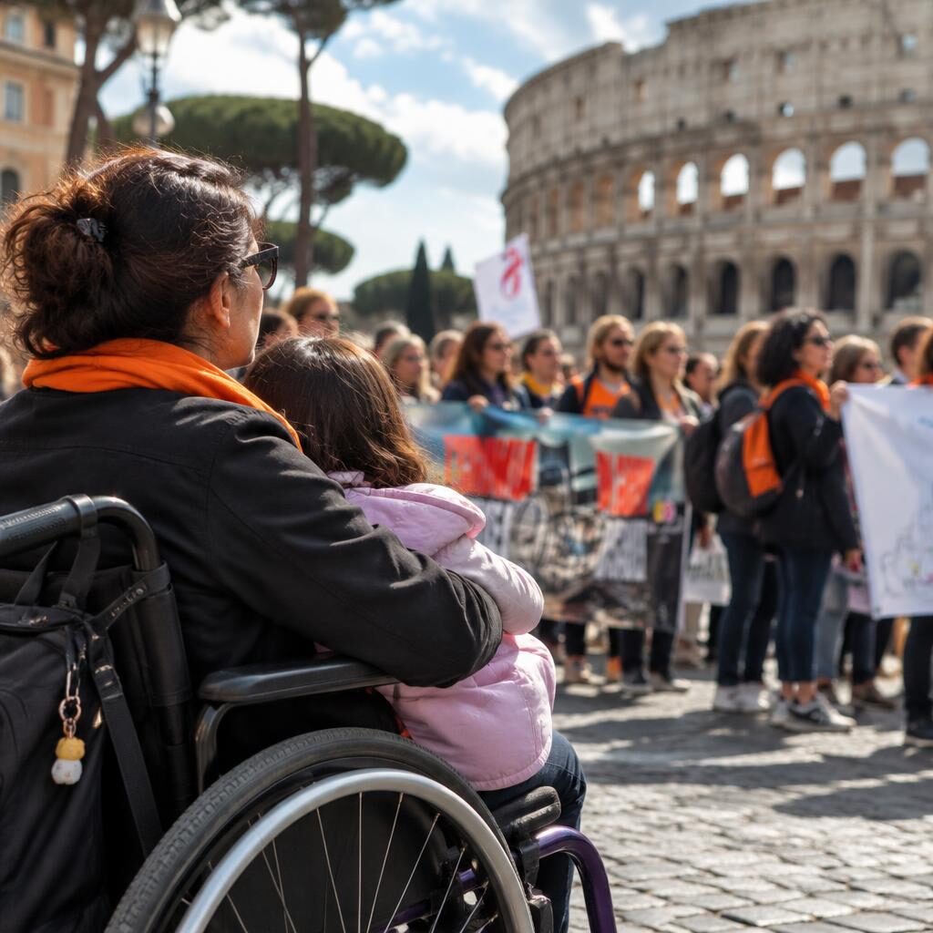 Caregiver in piazza a Roma: il ddl Locatelli non basta alle famiglie