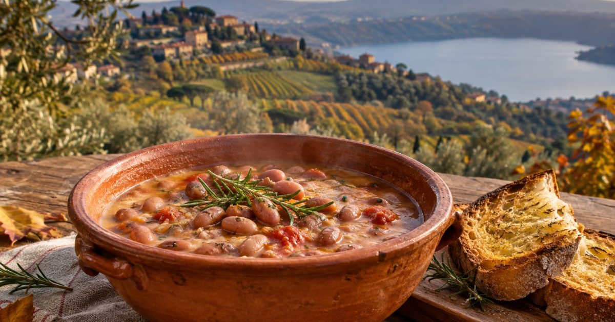 Castelli Romani, i fagioli del Purgatorio in una zuppa rustica tra vigne e laghi vulcanici