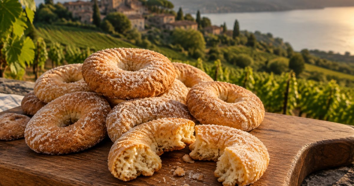 Castelli Romani, tra vigne e laghi: la semplicità croccante delle ciambelline al vino
