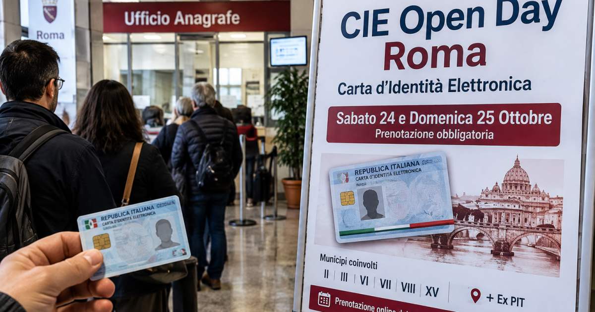 CIE Open Day a Roma: appuntamenti e sedi per il 24-25 ottobre (Prenotazione obbligatoria)