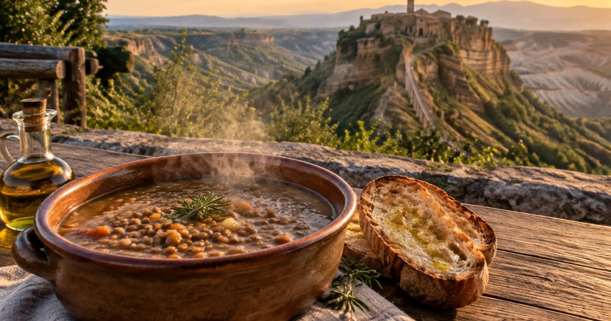 Civita di Bagnoregio, la strada dei calanchi porta alle lenticchie di Onano