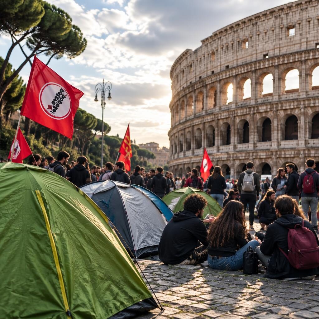 Colosseo, la protesta non si ferma: tende e sciopero restano a Roma