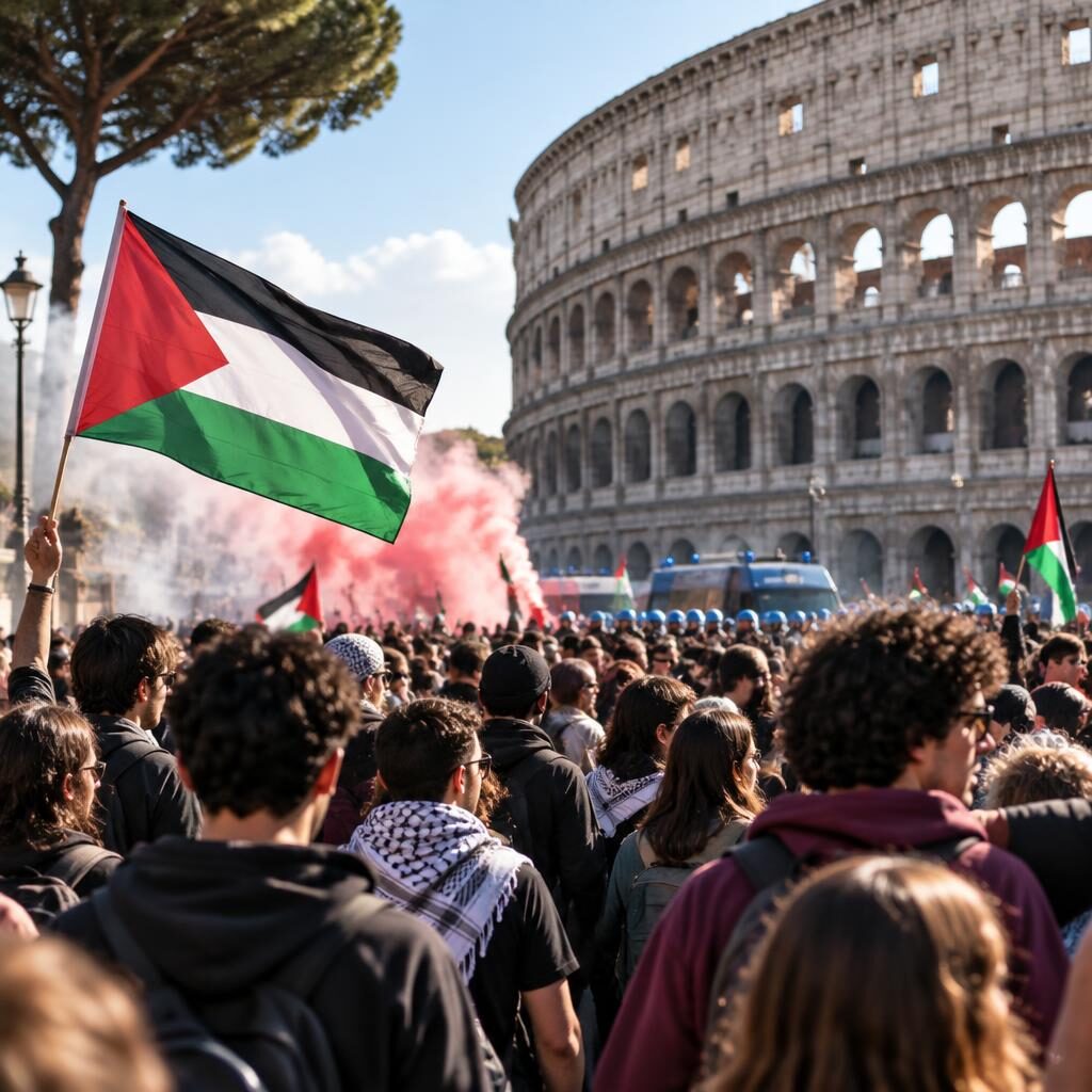 Colosseo, la protesta sfida i limiti: corteo e tensione a Roma