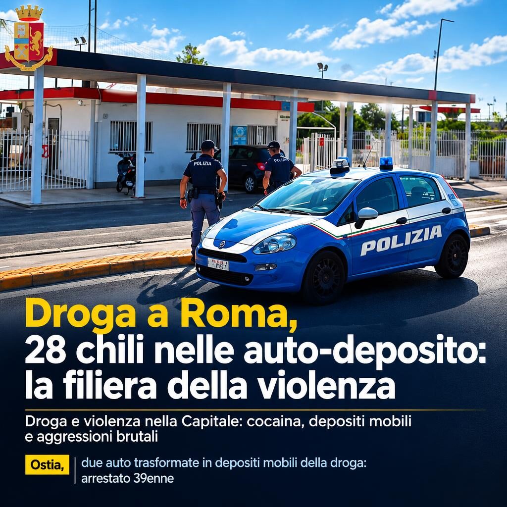 Droga a Roma, 28 chili nelle auto-deposito: la filiera della violenza
