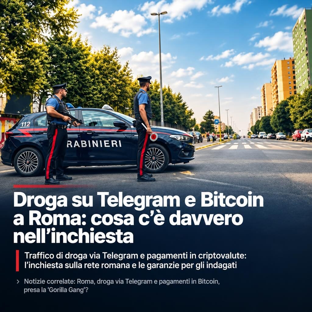 Droga su Telegram e Bitcoin a Roma: cosa c’è davvero nell’inchiesta