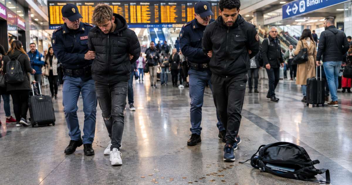 Due borseggiatori arrestati alla stazione Roma Termini grazie a monete lanciate a terra per distrarre la vittima (Video)