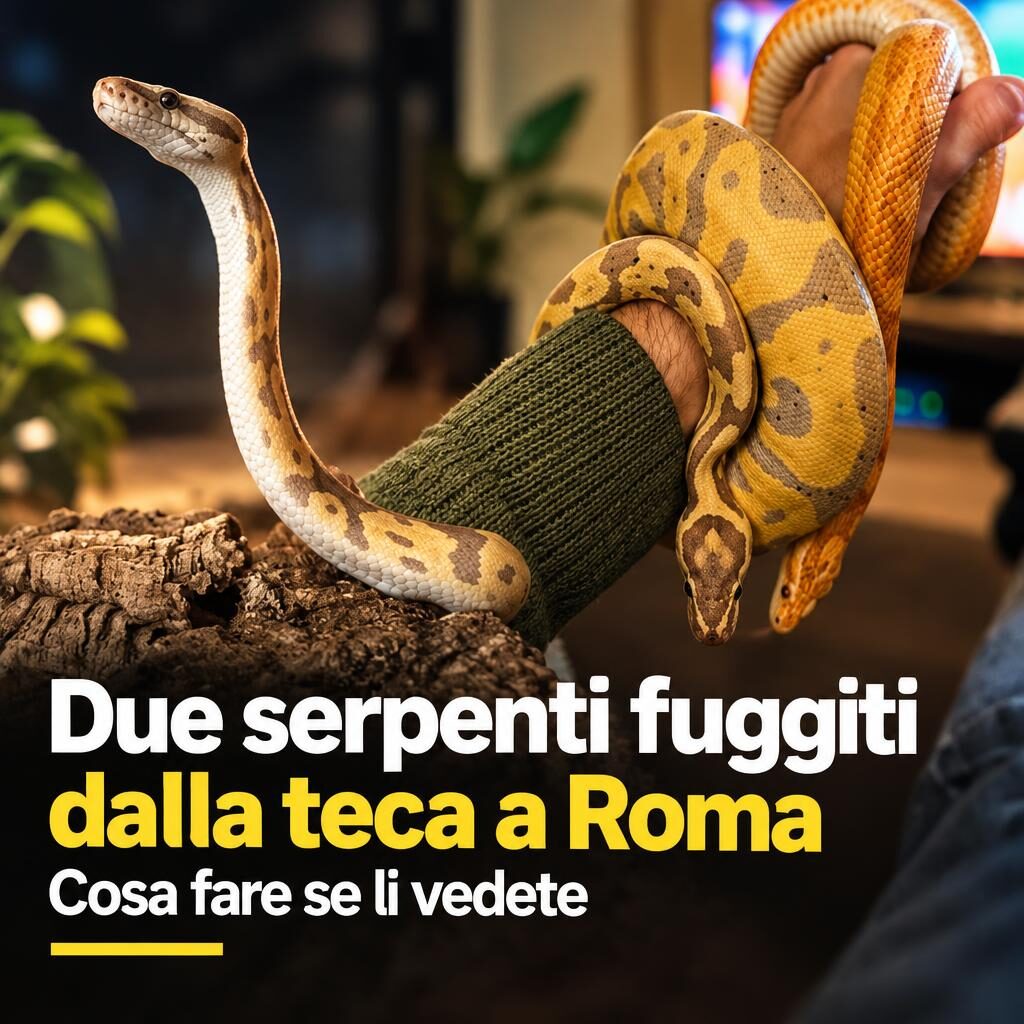 Due serpenti fuggiti dalla teca a Roma: cosa fare se li vedete