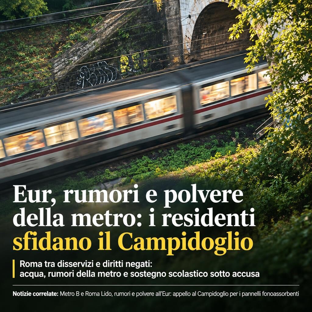 Eur, rumori e polvere della metro: i residenti sfidano il Campidoglio