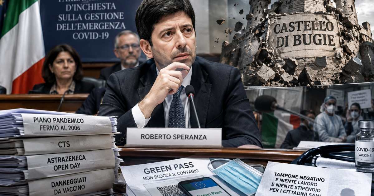 FDI: Speranza non chiede scusa ma scaricabarile; confessioni gravissime e crollo del castello di bugie della sinistra