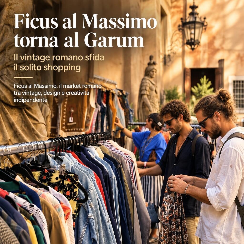 Ficus al Massimo torna al Garum: il vintage romano sfida il solito shopping