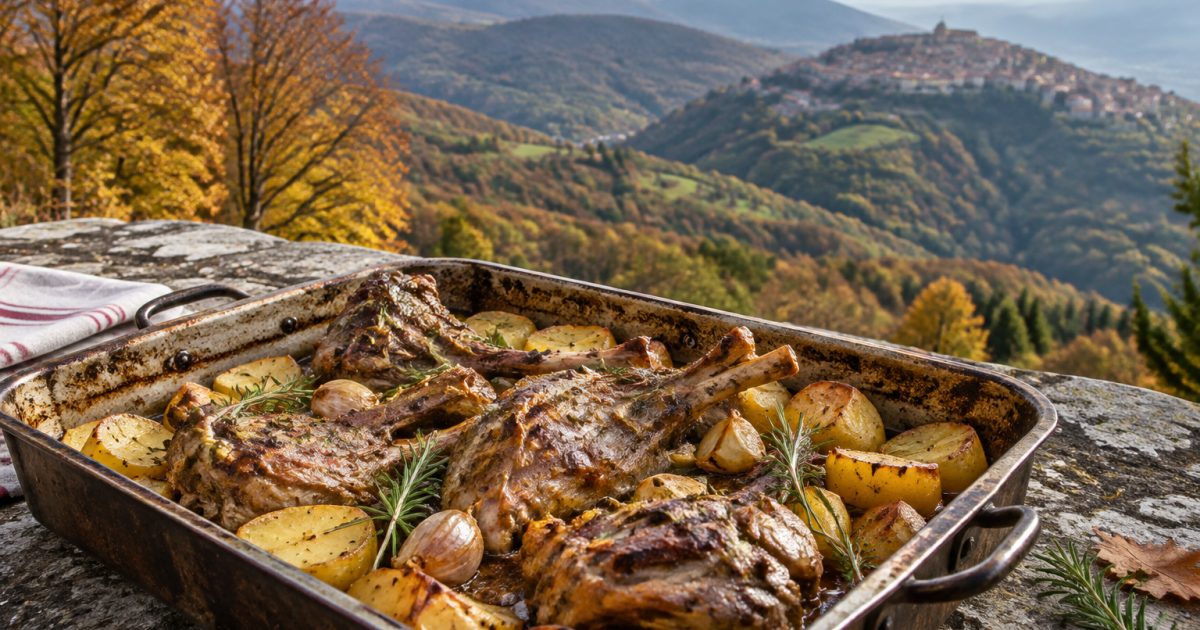 Fiuggi e i Monti Ernici: l’abbacchio al forno nel paesaggio dei boschi