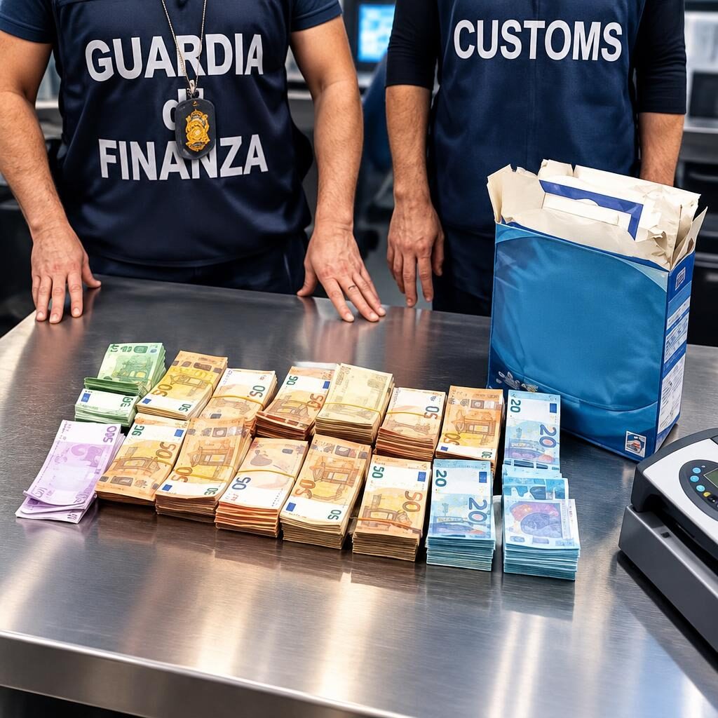 Fiumicino, contanti nei bagagli: i 96 miliardi da verificare
