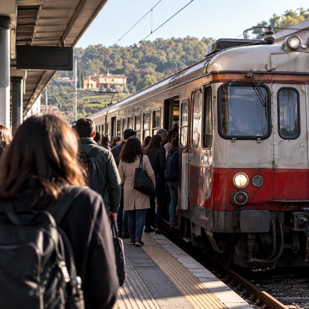 FL5 nel caos: pendolari ostaggio di treni pieni e ritardi