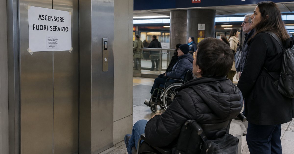 Forza Italia denuncia ascensore guasto ad Anagnina: gravi disagi per le persone con disabilità