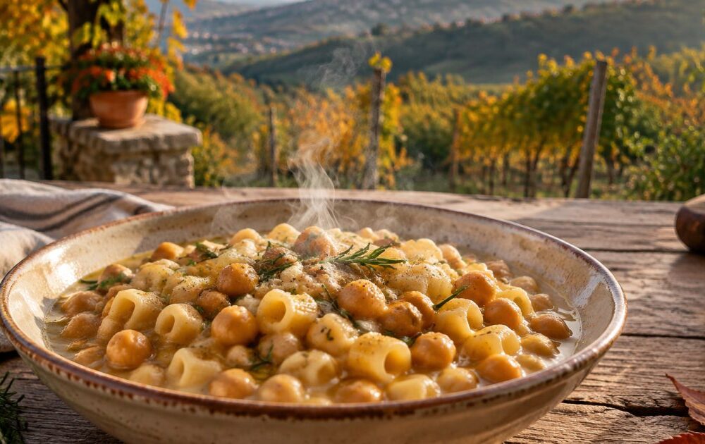 Frascati e le colline dei Castelli: la pasta e ceci alla romana tra vigne e campagna