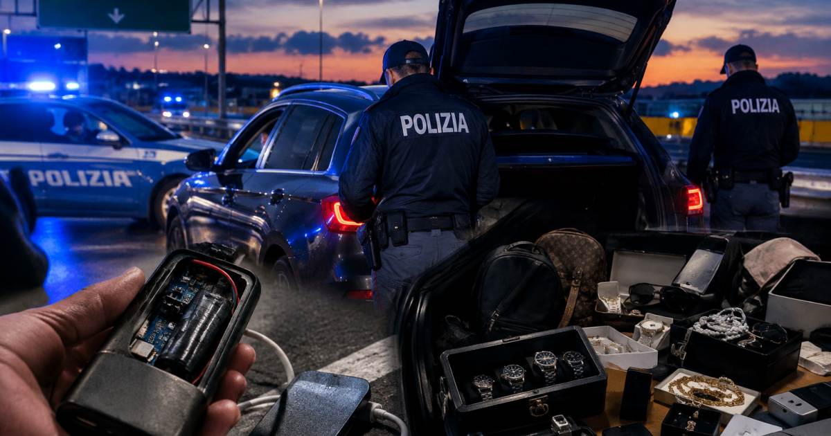 Furti hi-tech sull’A1: auto lasciate aperte con jammer; tre arresti della Polizia di Stato a Roma Sud