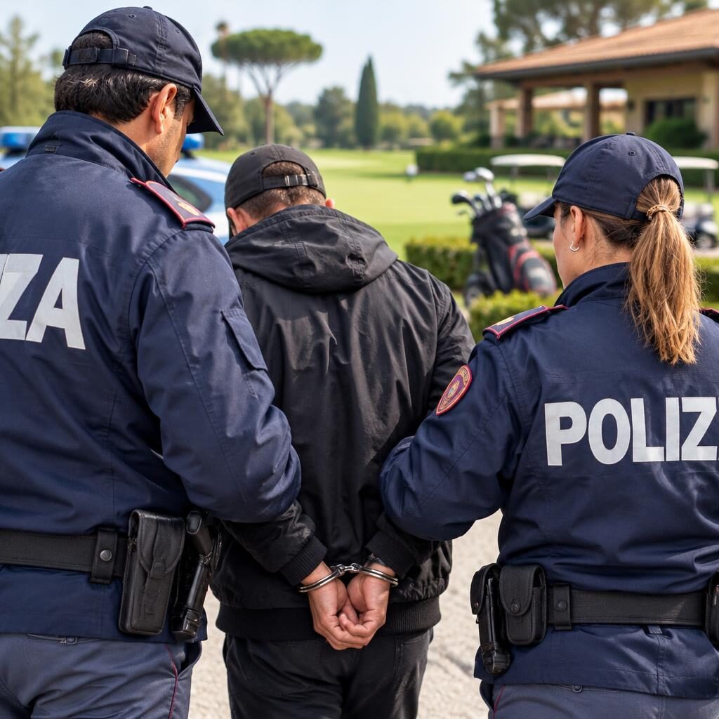 Furto al golf club sulla Cassia, quattro ore nascosti: tre arresti