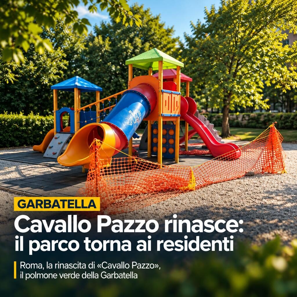 Garbatella, Cavallo Pazzo rinasce: il parco torna ai residenti
