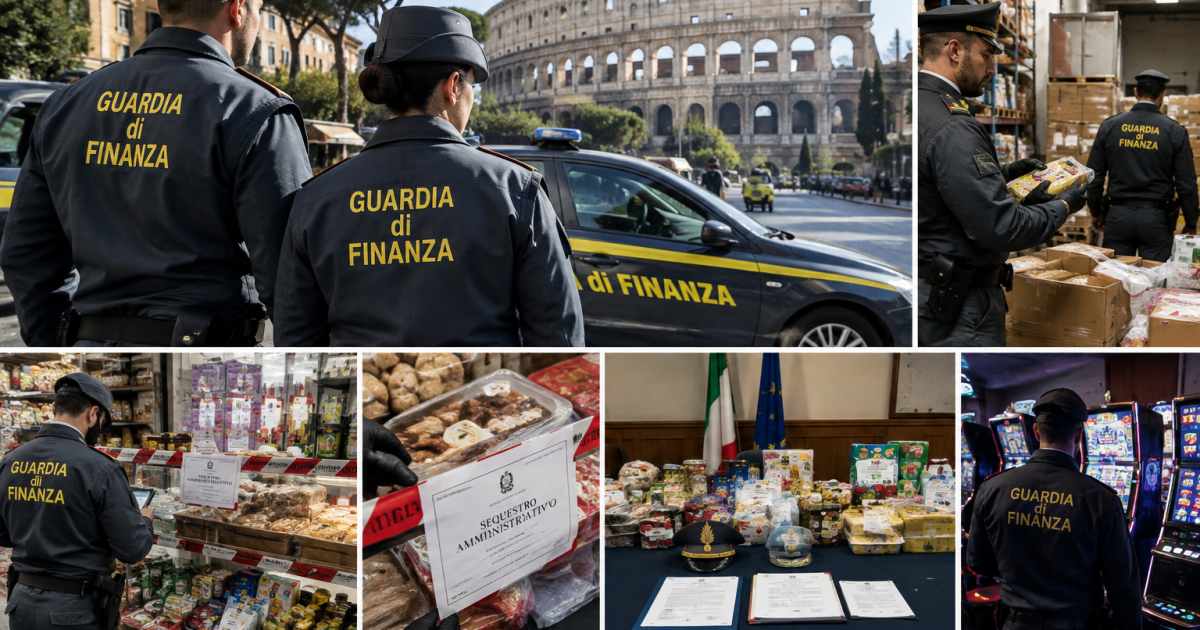 GdF Roma: controlli economici e anti-degrado; sequestrati oltre 9,4 milioni di prodotti irregolari