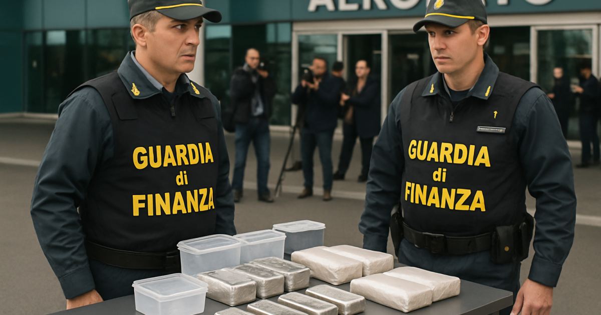 Guardia di Finanza di Roma: sequestrati 28 kg di argento a Fiumicino, un denunciato