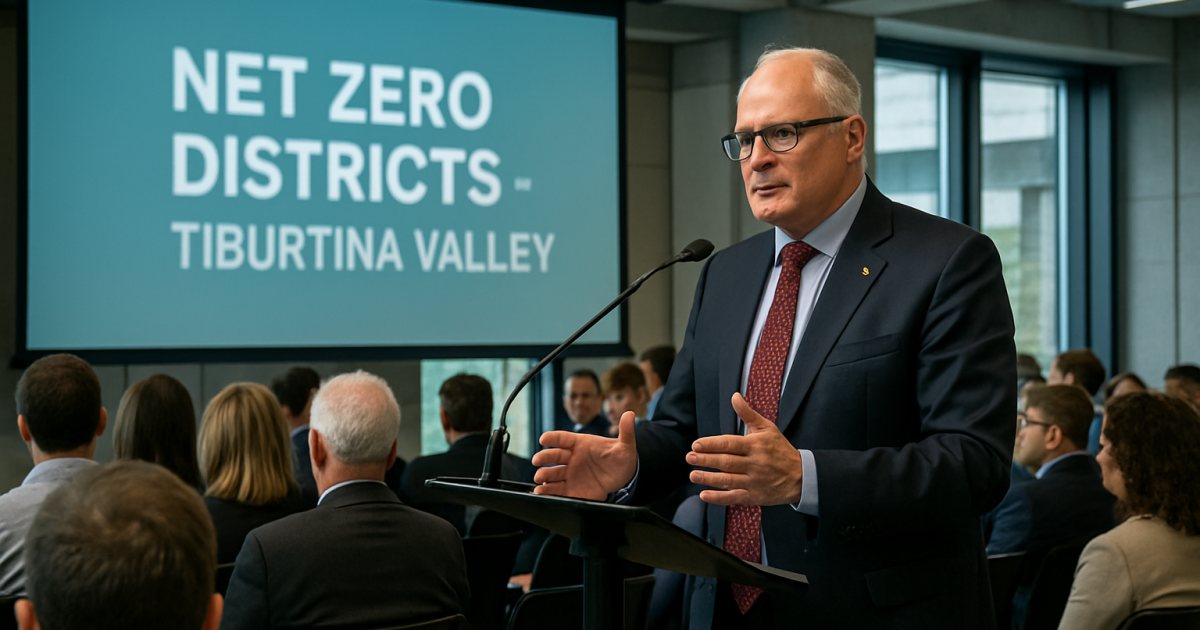 Il sindaco Roberto Gualtieri interviene al convegno ‘Net Zero Districts – Tiburtina Valley’