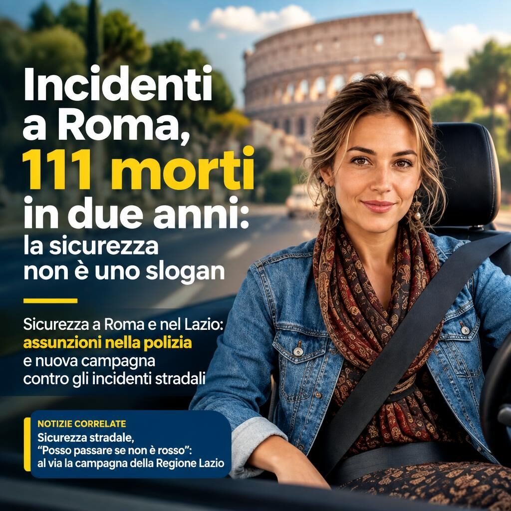 Incidenti a Roma, 111 morti in due anni: la sicurezza non è uno slogan