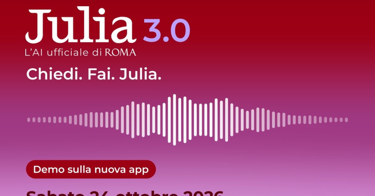 Roma presenta Julia 3.0, l’AI ufficiale della città durante Maker Faire