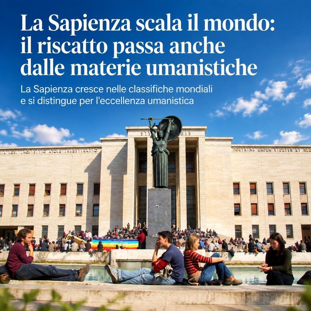 La Sapienza scala il mondo: il riscatto passa anche dalle materie umanistiche