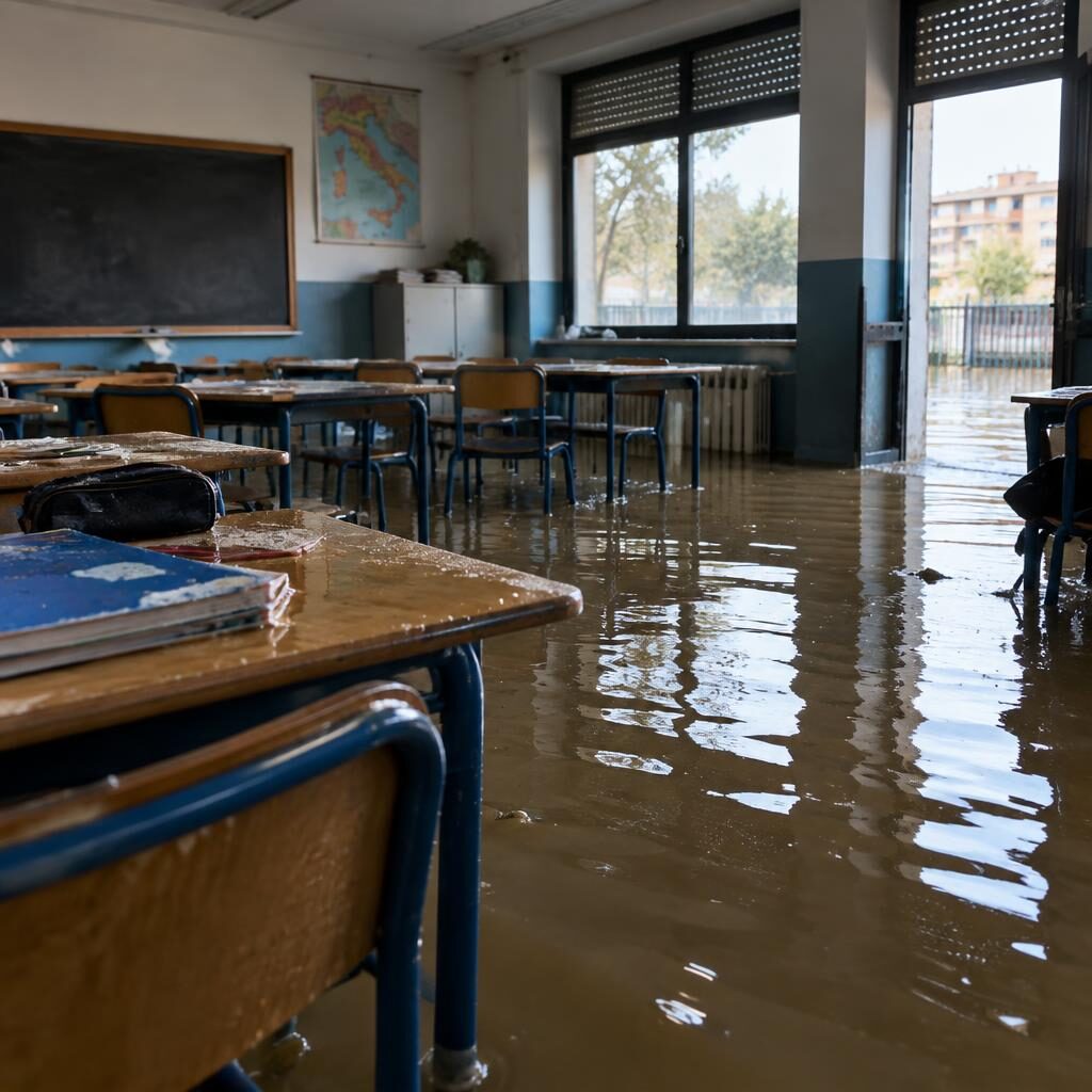 Latina sott’acqua, scuole aperte e blackout: la sicurezza regge?