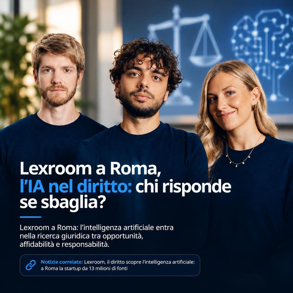 Lexroom a Roma, l’IA nel diritto: chi risponde se sbaglia?