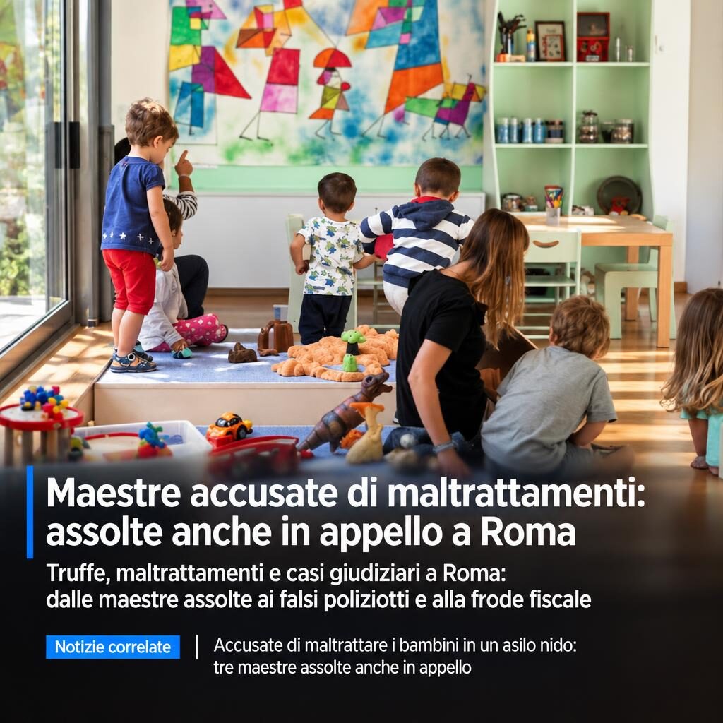 Maestre accusate di maltrattamenti: assolte anche in appello a Roma