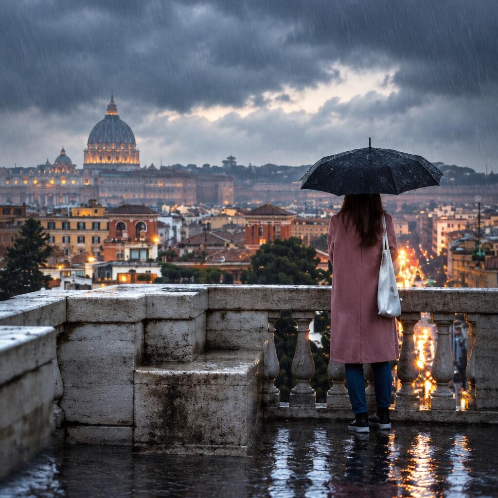 Maltempo a Roma, cambia tutto: piogge forti e temperature in calo