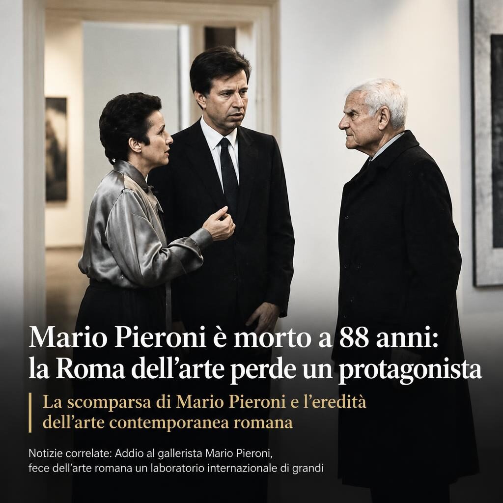 Mario Pieroni è morto a 88 anni: la Roma dell’arte perde un protagonista