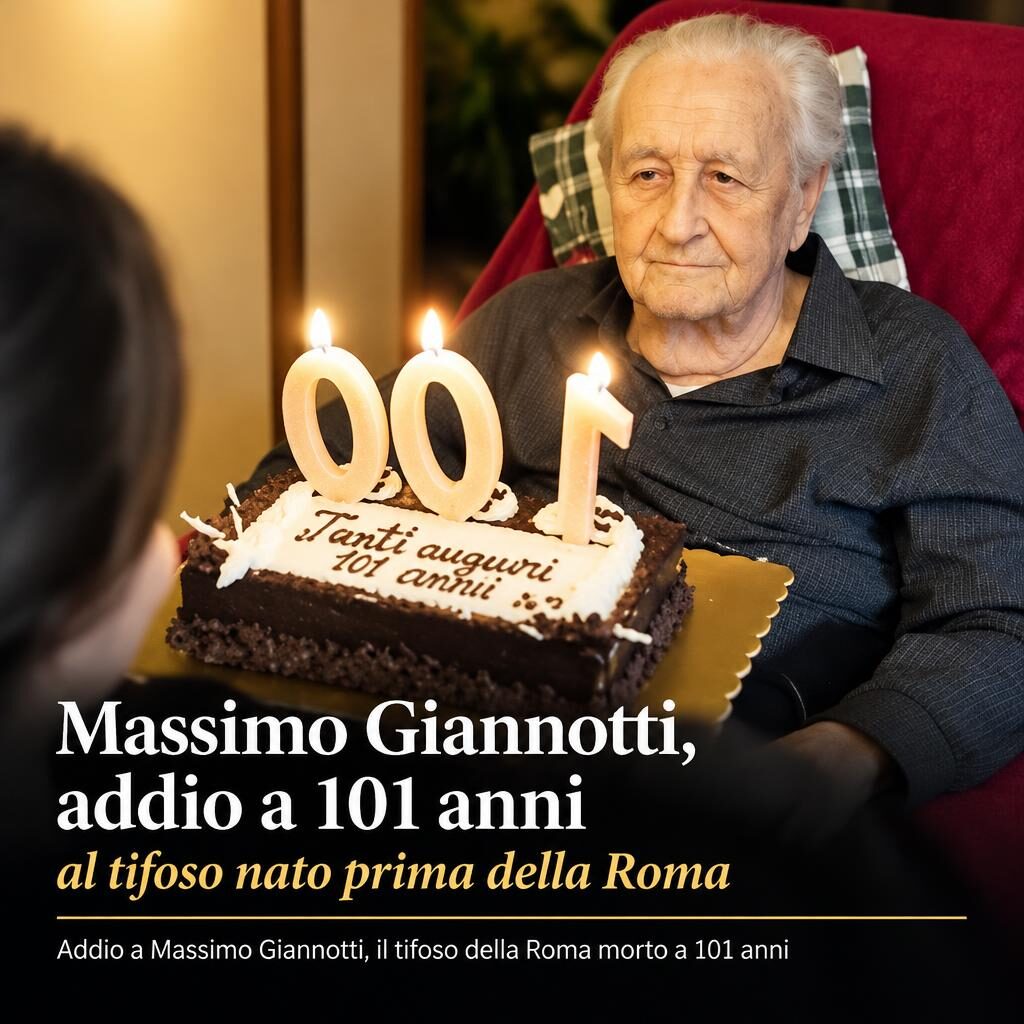 Massimo Giannotti, addio a 101 anni al tifoso nato prima della Roma