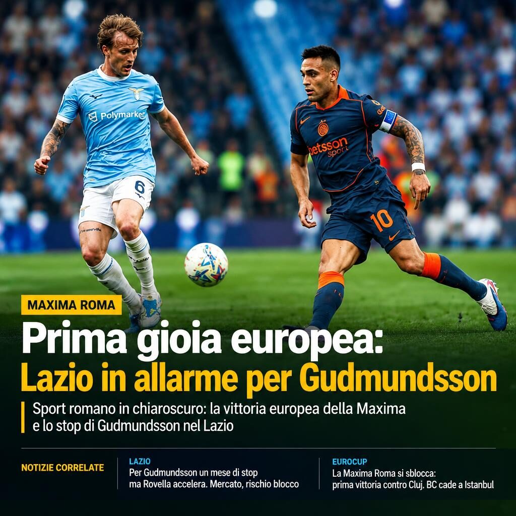 Maxima Roma, prima gioia europea: Lazio in allarme per Gudmundsson
