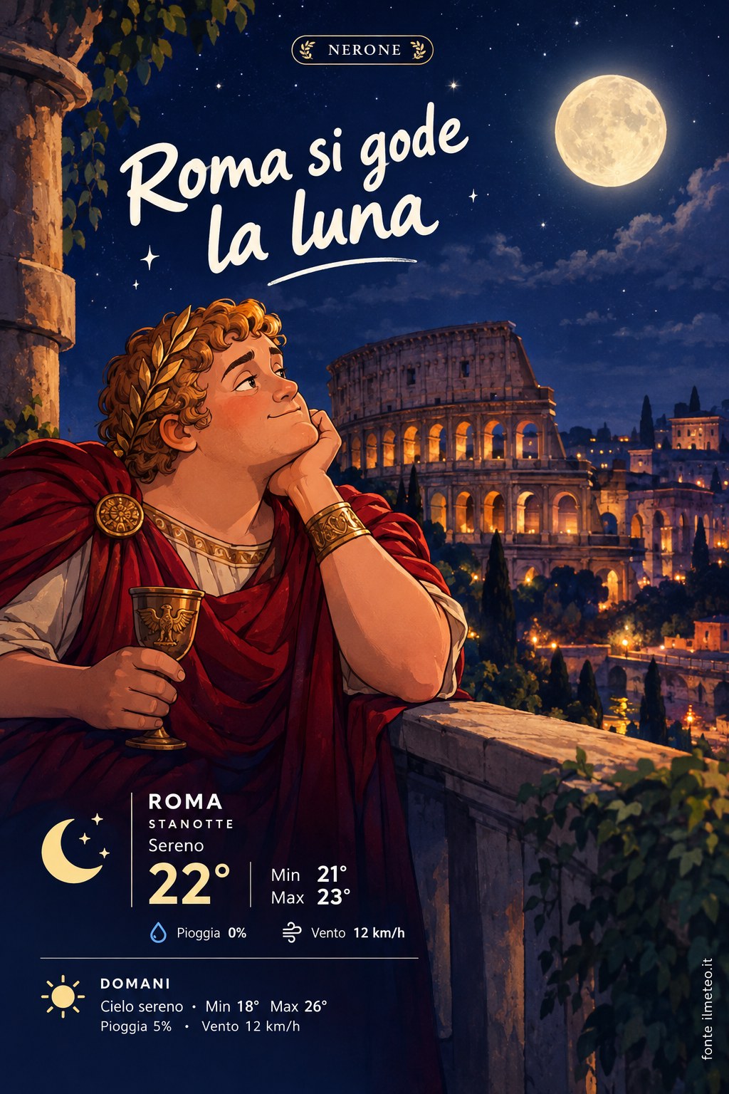 Storia meteo Roma notte - 4 Ottobre 2026