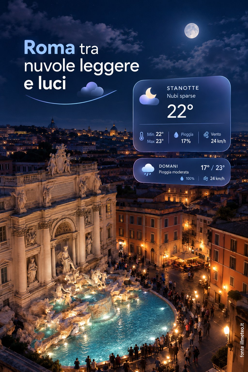 Storia meteo Roma notte - 7 Ottobre 2026