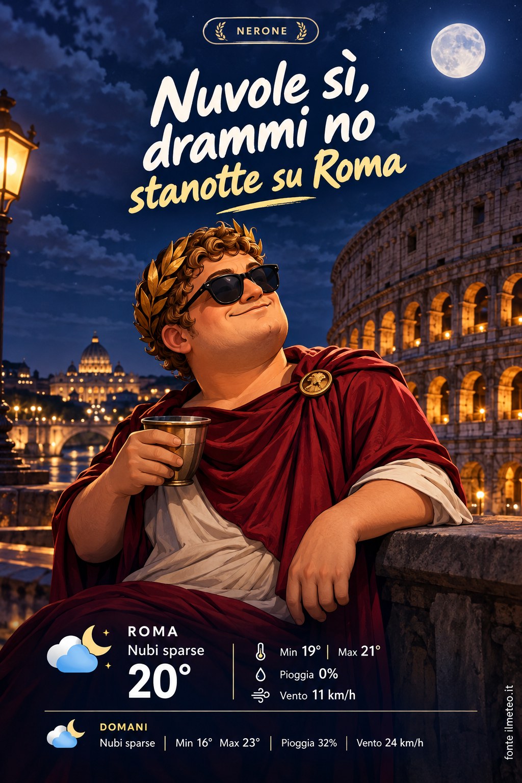 Storia meteo Roma notte - 11 Ottobre 2026