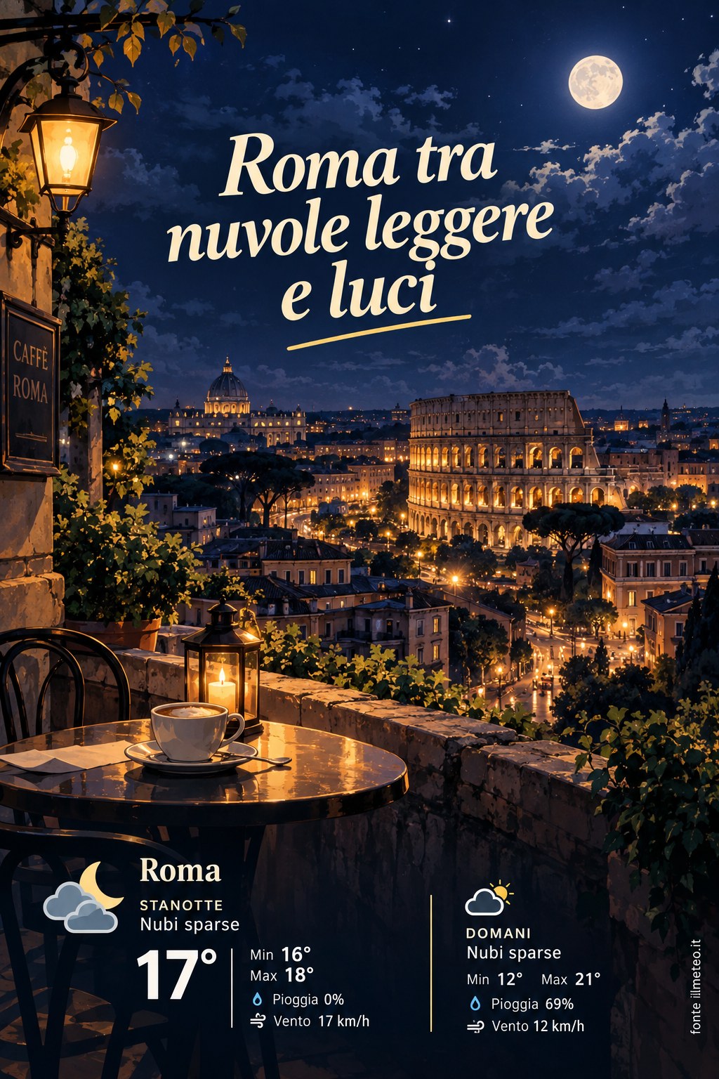 Storia meteo Roma notte - 22 Ottobre 2026