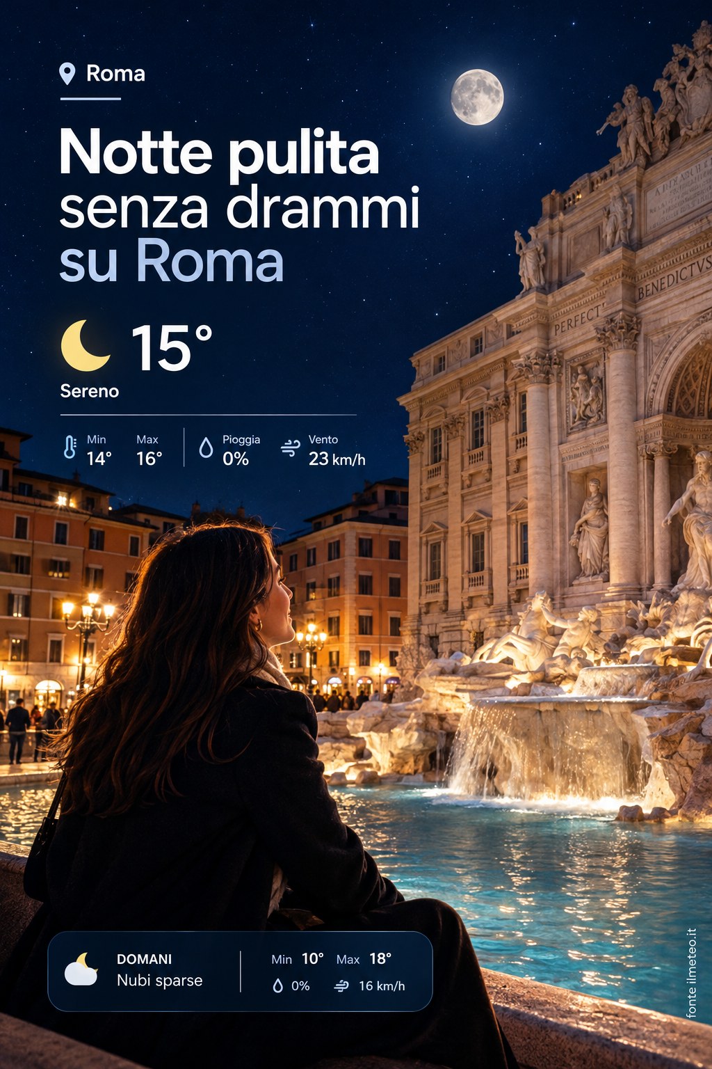 Storia meteo Roma notte - 24 Ottobre 2026