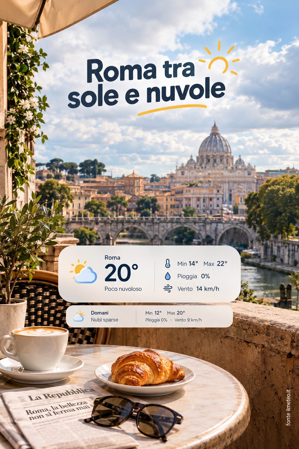 Storia meteo Roma oggi e domani - 26 Ottobre 2026